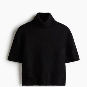 2- H&M Classic (1) Black and (1) Red Turtleneck Sweaters